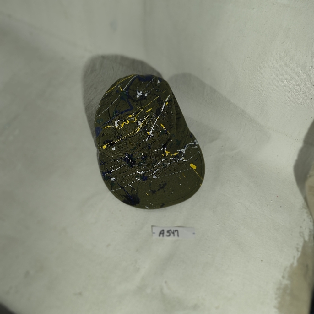 Unisex Olive Green Adj Cap With Unique Street Wear Art By Timothy Designs